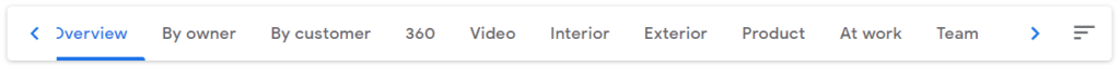 Google My Business Photo Categories